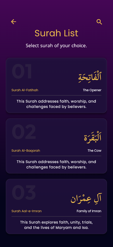Surah List