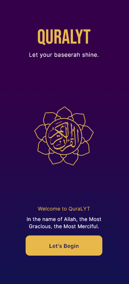 QuraLYT reading screen
